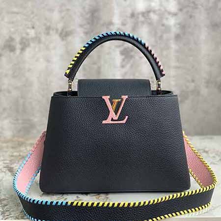 大品牌全皮cap那英款系列中号手袋M57672，缤纷色彩，LV字母的淡雅色调