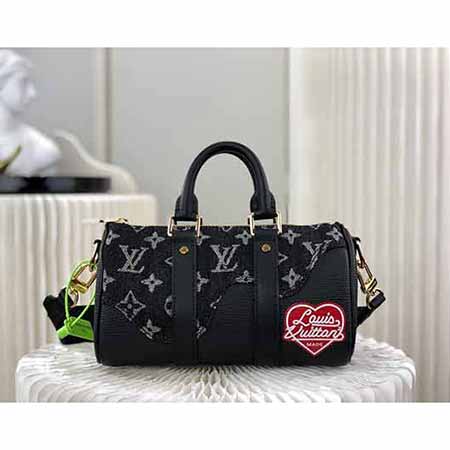路易威登大品牌真皮包 大品牌时尚枕头包 KEEPALL XS