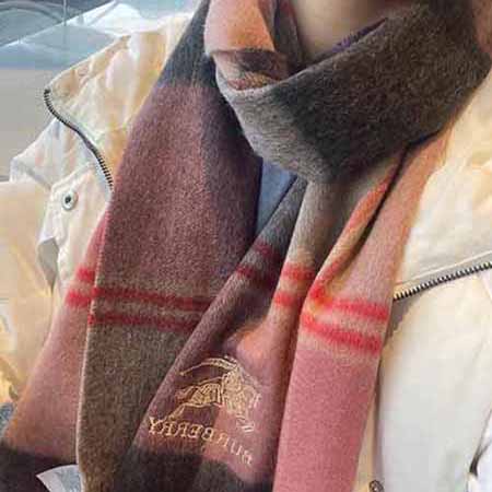 Burberry羊绒围巾女士秋冬季男高等加厚保暖披肩