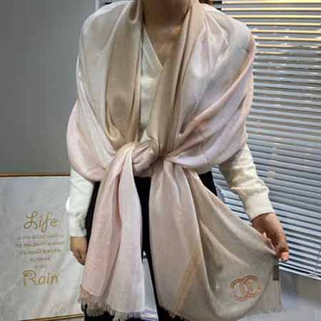 潮牌香奈羊绒围巾女冬季百搭大品牌明星同款双面加厚披肩围脖潮