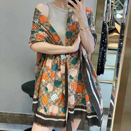专柜款Gucci淑女气质大品牌高等女士丝巾围巾
