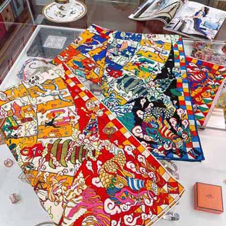 Hermes高等重磅欧美大品牌真丝大方巾 春秋围巾