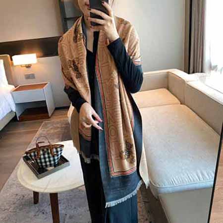 burberry羊绒围巾女冬高等感高等女士加厚保暖披肩外