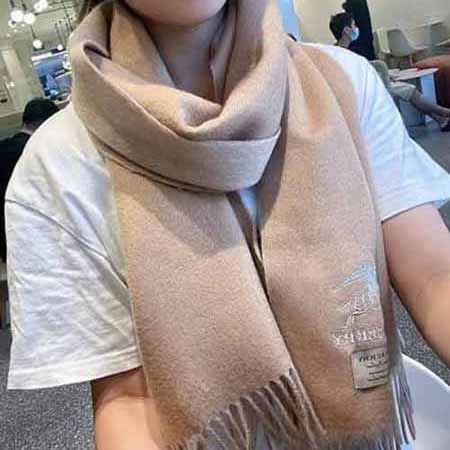Burberry明星同款女士丝巾 高等感春秋高等时尚百搭长条围巾