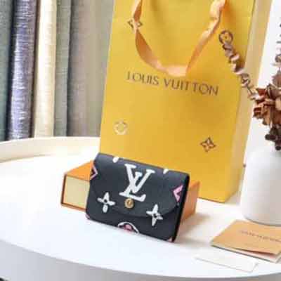 LV M80755 Rosalie 零钱包 Wild at Heart 系列 动物印花 Monogram 帆布翻盖卡包