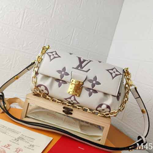 LV经典Favorite手袋M45813,柔软粒面皮革,高定质感