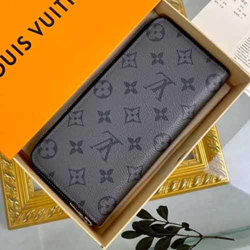 LV经典新灰花系列老花长款时尚潮流拉链钱包M60357