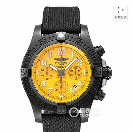百年灵瑞士男士名牌机械手表，复仇者飓风系列45mm计时码表
