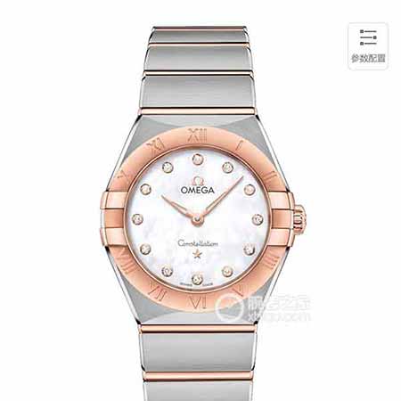 银泰网奢侈品TW厂欧米茄女款星座系列28mm石英手表